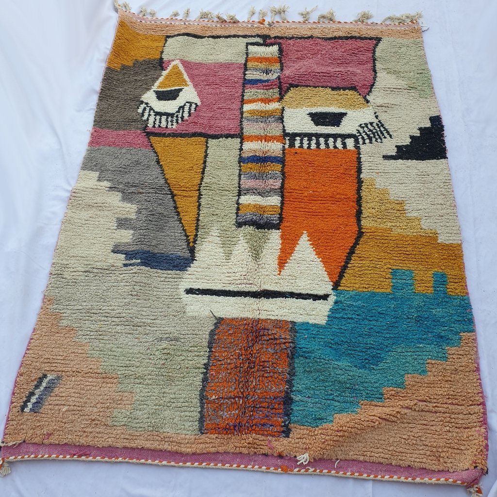 MADMAN | 9'7x6'8 Ft | 295x208 cm | Moroccan Colorful Rug | 100% wool handmade - OunizZ