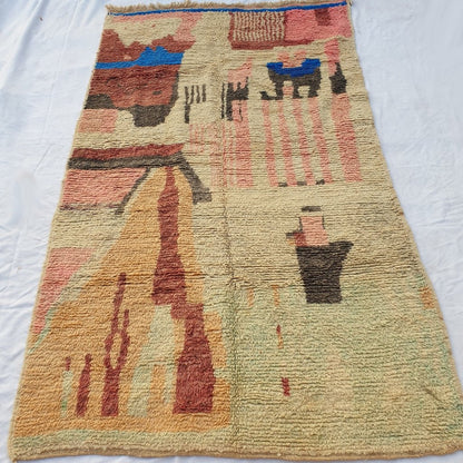 MAJORELLA | 9x5 Ft | 2,8x1,6 m | Moroccan Colorful Rug | 100% wool handmade - OunizZ