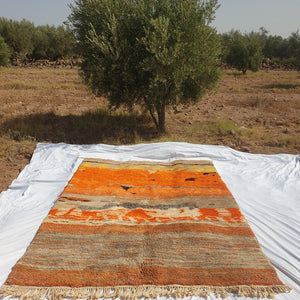 MALIKA (Ultra Fluffy Beni rug) | 9'7x7 Ft | 2,96x2,12 m | Moroccan Beni Mrirt Rug | 100% wool handmade - OunizZ