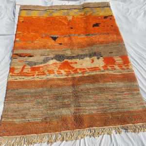MALIKA (Ultra Fluffy Beni rug) | 9'7x7 Ft | 2,96x2,12 m | Moroccan Beni Mrirt Rug | 100% wool handmade - OunizZ