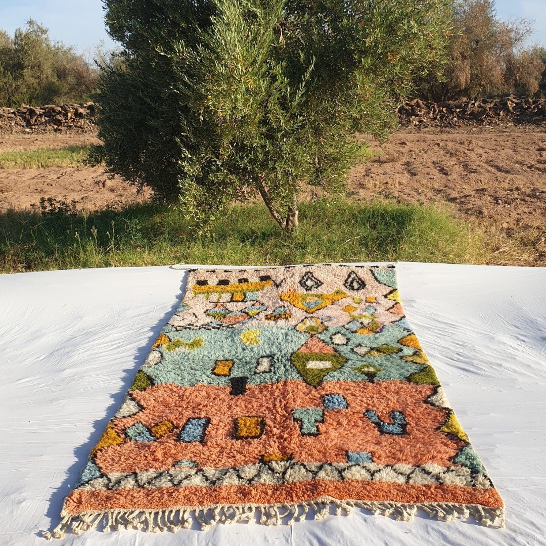 Manila | Moroccan Rug Beni Ourain | 9'42x5'24 Ft | 287x160 cm | 100% wool handmade - OunizZ