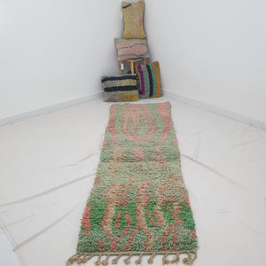MAREH Runner | 9'6x2'9 Ft | 2,92x0,87 m | Moroccan Colorful Rug | 100% wool handmade - OunizZ