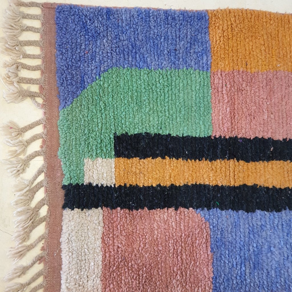 MARRA Runner | 10x2'7 Ft | 3x0,83 m | Moroccan Colorful Rug | 100% wool handmade - OunizZ