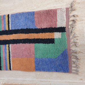 MARRA Runner | 10x2'7 Ft | 3x0,83 m | Moroccan Colorful Rug | 100% wool handmade - OunizZ