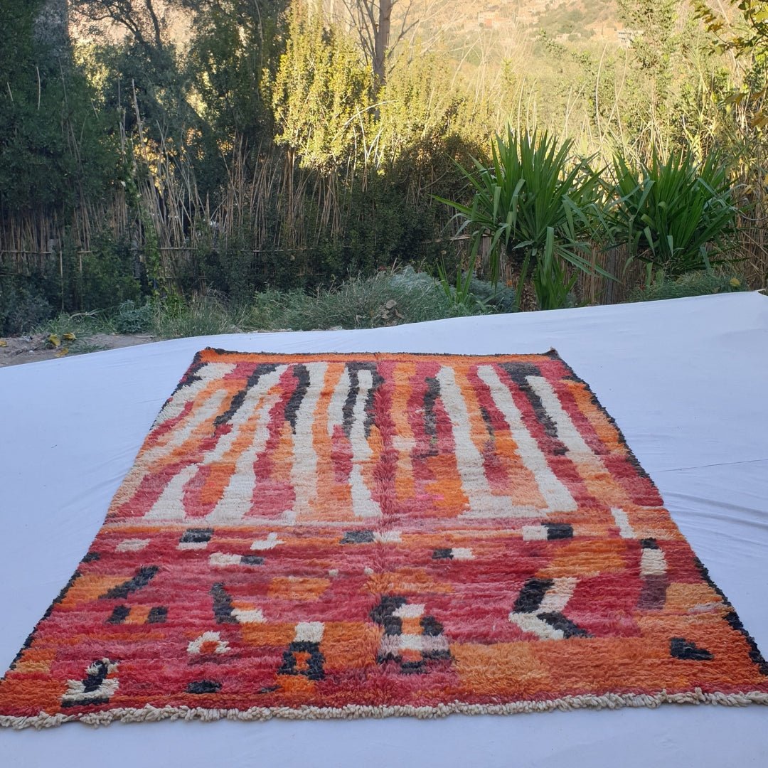 Matia - MOROCCAN RUG BOUJAD | Moroccan Berber Rug | Colorful Rug Moroccan Carpet | Authentic Handmade Berber Bedroom Rugs | 9'42x6'72 Ft | 287x205 cm - OunizZ