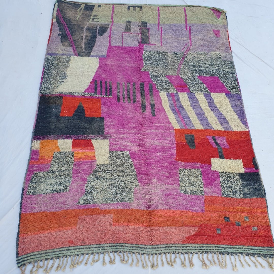 Maya - MOROCCAN RUG BOUJAD | Moroccan Berber Rug | Colorful Rug Moroccan Carpet | Authentic Handmade Berber Bedroom Rugs | 9'42x6'82 Ft | 287x208 cm - OunizZ