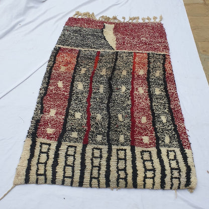 MELGHIGHA | 8'5x5 Ft | 2,5x1,5 m | Moroccan Colorful Rug | 100% wool handmade - OunizZ