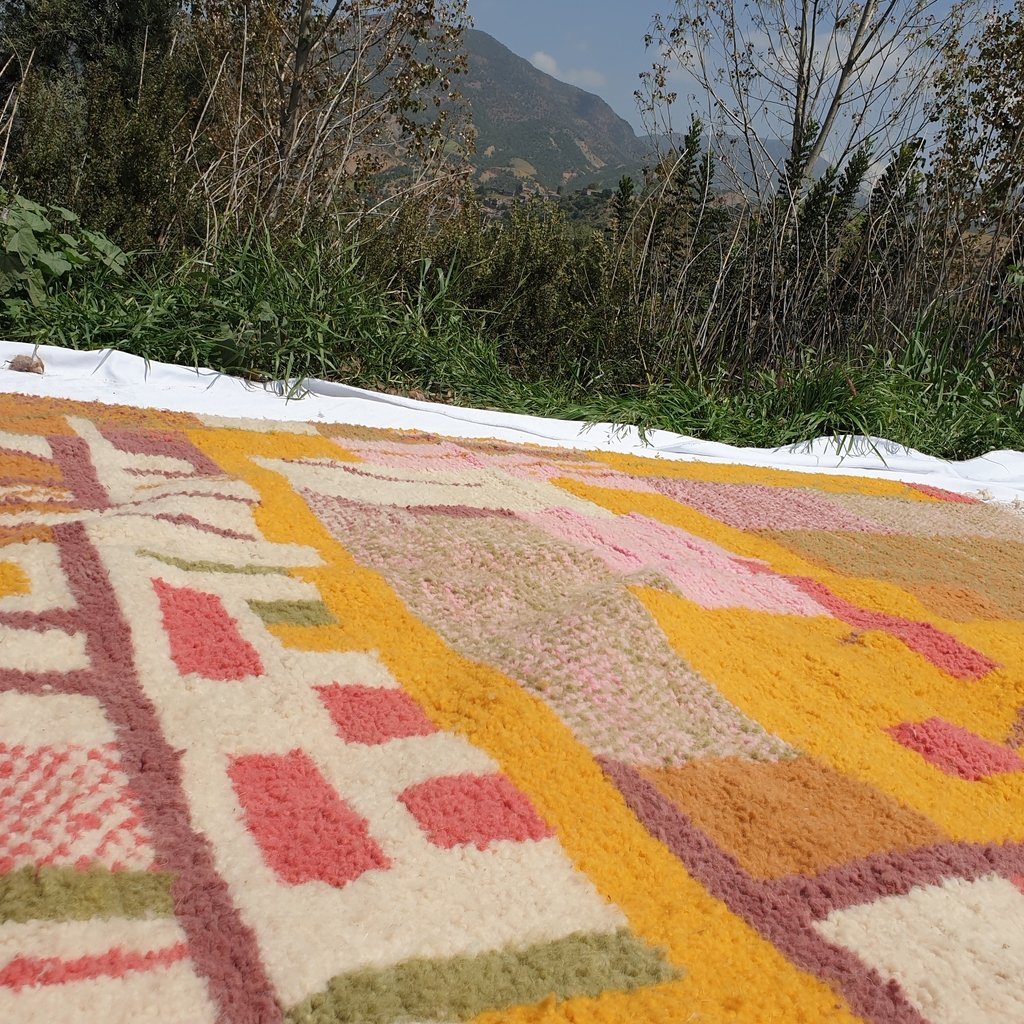 MEMSUT | 8'5x5'5 Ft | 2,6x1,6 m | Moroccan Colorful Rug | 100% wool handmade - OunizZ