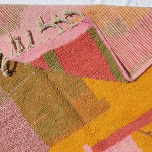 MEMSUT | 8'5x5'5 Ft | 2,6x1,6 m | Moroccan Colorful Rug | 100% wool handmade - OunizZ