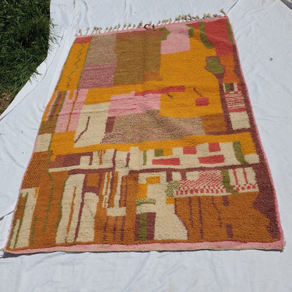 MEMSUT | 8'5x5'5 Ft | 2,6x1,6 m | Moroccan Colorful Rug | 100% wool handmade - OunizZ