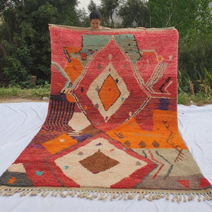 MENSSI | 9'5x6'5 Ft | 3x2 m | Moroccan Colorful Rug | 100% wool handmade - OunizZ