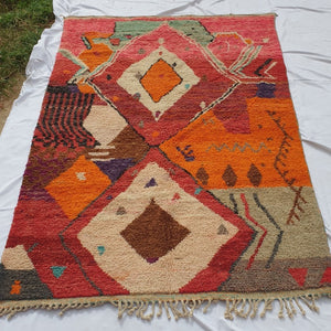 MENSSI | 9'5x6'5 Ft | 3x2 m | Moroccan Colorful Rug | 100% wool handmade - OunizZ