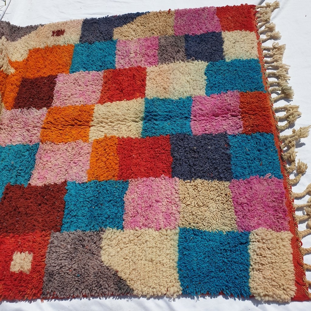 MEZWAR | 8x5 Ft | 2,5x1,5 m | Moroccan Colorful Rug | 100% wool handmade - OunizZ