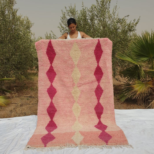 MIASSIF | 8'6x5'4 Ft | 2,60x1,65 m | Moroccan Colorful Rug | 100% wool handmade - OunizZ