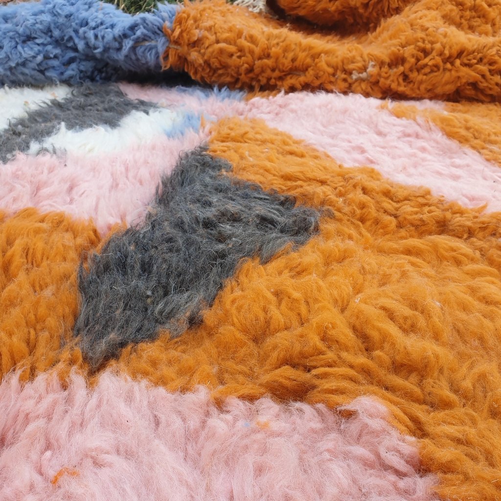 MIGNA | 11x7'4 Ft | 3,34x2,25 m | Moroccan Beni Ourain Rug | 100% wool handmade - OunizZ