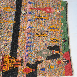 MILWI | 7'7x4'8 Ft | 2,37x1,47 m | Moroccan Colorful Rug | 100% wool handmade - OunizZ