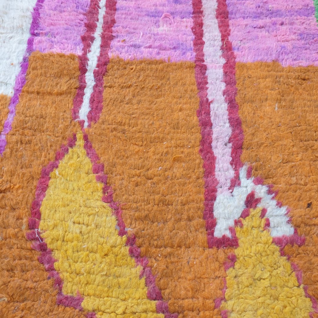 Mimuna - MOROCCAN RUG BOUJAD | Moroccan Berber Rug | Colorful Rug Moroccan Carpet | Authentic Handmade Berber Bedroom Rugs | 9'94x6'20 Ft | 303x189 cm - OunizZ