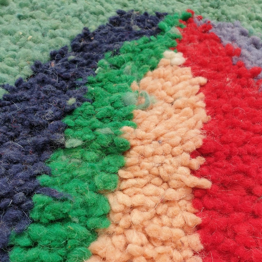 MIMUSH | 8'5x5 Ft | 2,5x1,5 m | Moroccan Colorful Rug | 100% wool handmade - OunizZ