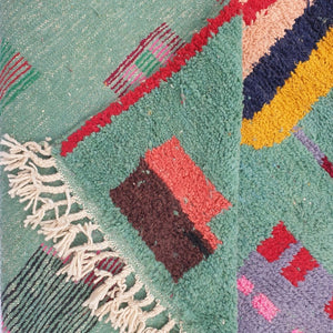 MIMUSH | 8'5x5 Ft | 2,5x1,5 m | Moroccan Colorful Rug | 100% wool handmade - OunizZ