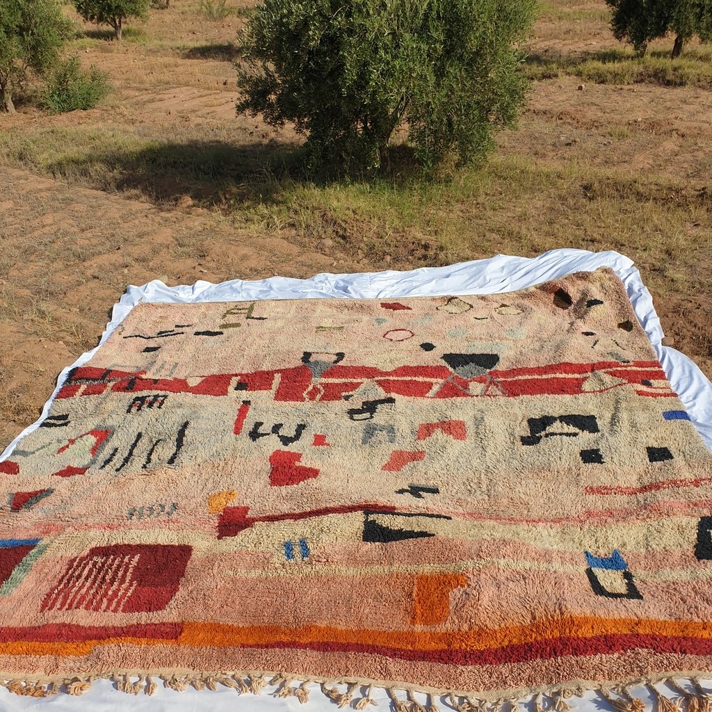 MINAR | Boujaad Rug 14'3x13'8 Ft | 4,35x4,2 M | 100% wool handmade in Morocco - OunizZ