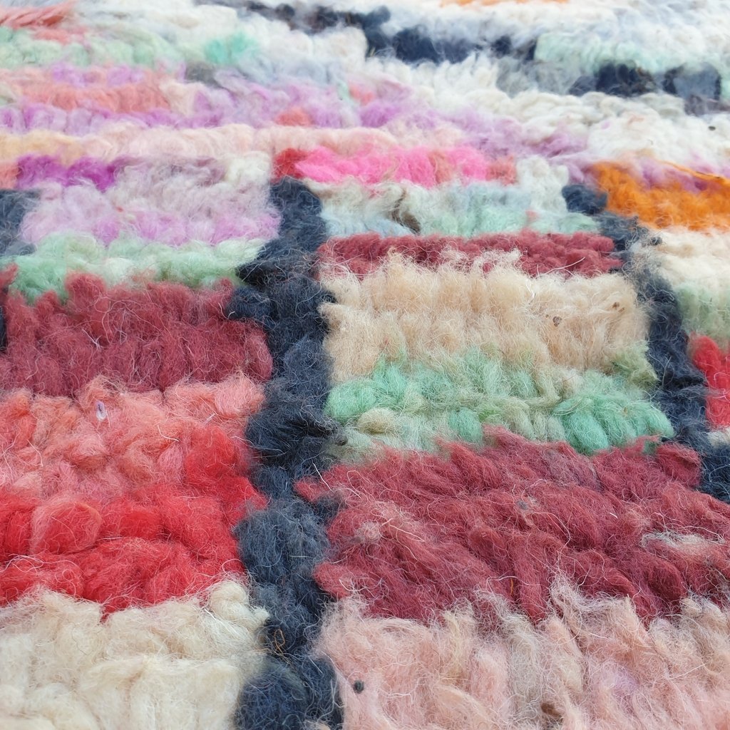 MINLA Runner | 7'4x2'2 Ft | 2,26x0,68 m | Moroccan Colorful Rug | 100% wool handmade - OunizZ