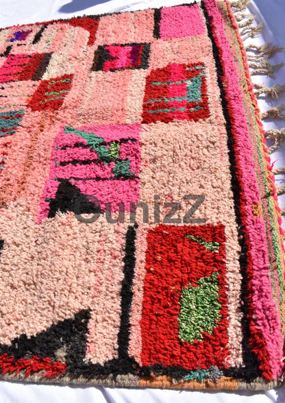 MIRA | 9'12x5'61 Ft | 278x171 cm | Moroccan Pink Rug | 100% wool handmade - OunizZ