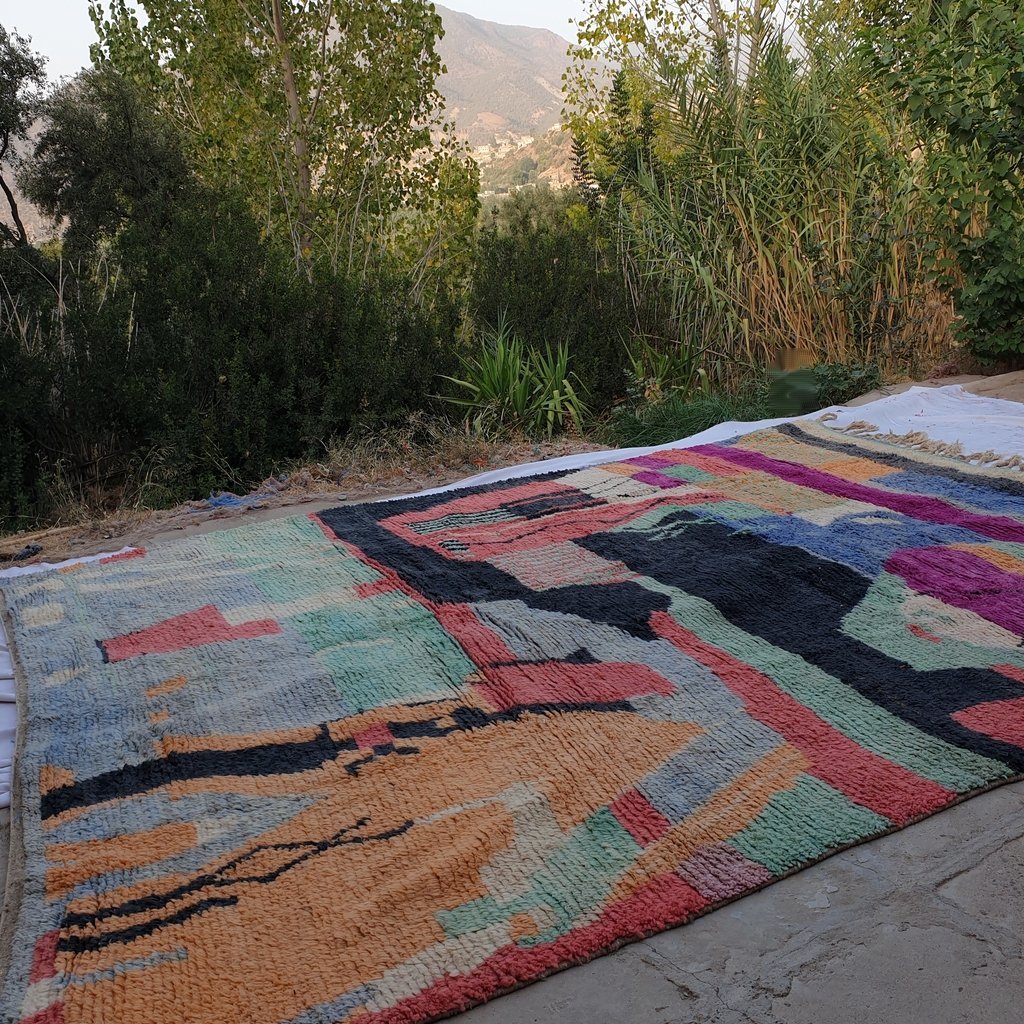 MIRAL | Boujaad Rug 12'7x10'5 Ft | 386x320 CM | 100% wool handmade in Morocco - OunizZ
