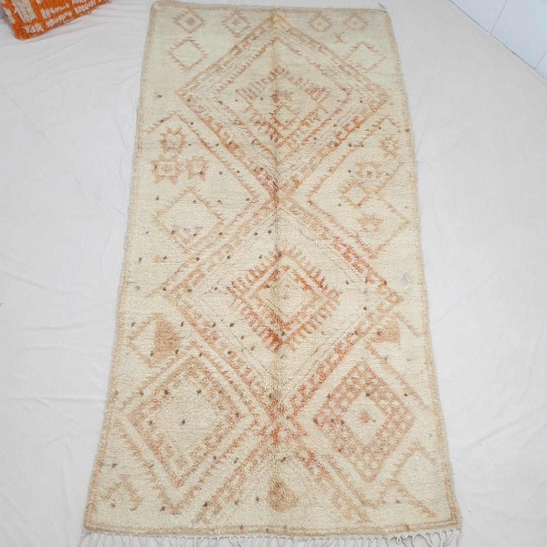 MISHA | 9'2x4'6 Ft | 2,8x1,40 m | Moroccan VINTAGE Colorful Rug | 100% wool handmade - OunizZ