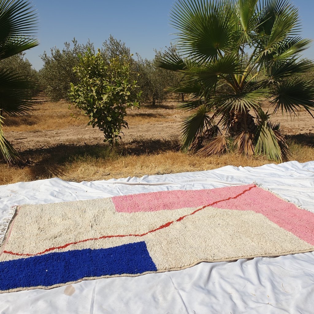 MITOUIBA | 5x8'7 Ft | 2,65x1,54 m | Moroccan Boujaad Rug | 100% wool handmade - OunizZ