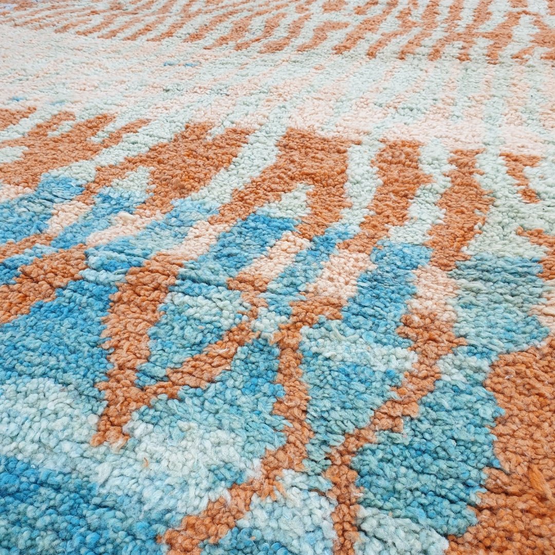 Mjerda | MOROCCAN RUG BOUJAD | Moroccan Berber Rug | Colorful Rug Moroccan Carpet | Authentic Handmade Berber Living room Rugs | 13'87x9'71 Ft | 420x296 cm - OunizZ
