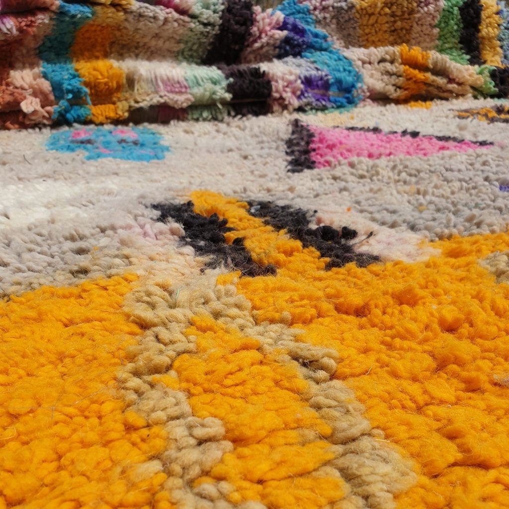 MKACHRAD | 8x5 Ft | 2,5x1,5 m | Moroccan Colorful Rug | 100% wool handmade - OunizZ