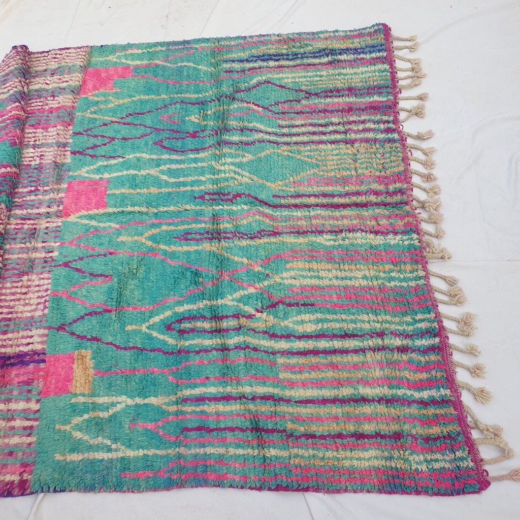 Mlahia - MOROCCAN BOUJAAD RUG | Berber Colorful Area Rug for living room Handmade Authentic Wool | 9'45x6'23 Ft | 288x190 cm - OunizZ