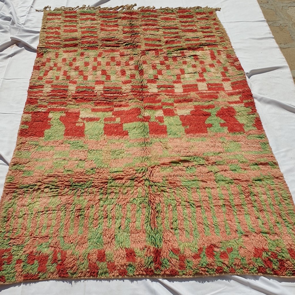 MNBTA | 8'5x5'5 Ft | 2,60x1,67 m | Moroccan Colorful Rug | 100% wool handmade - OunizZ