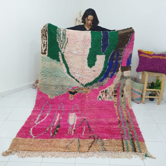 MOLTA | 8'3x5'7 Ft | 2,53x1,74 m | Moroccan Colorful Rug | 100% wool handmade - OunizZ