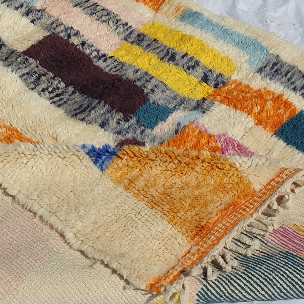 Moroccan Beni Ourain Rug | 7'6x5'3 Ft | 2,32x1,63 m | LWINAYA | 100% wool handmade - OunizZ
