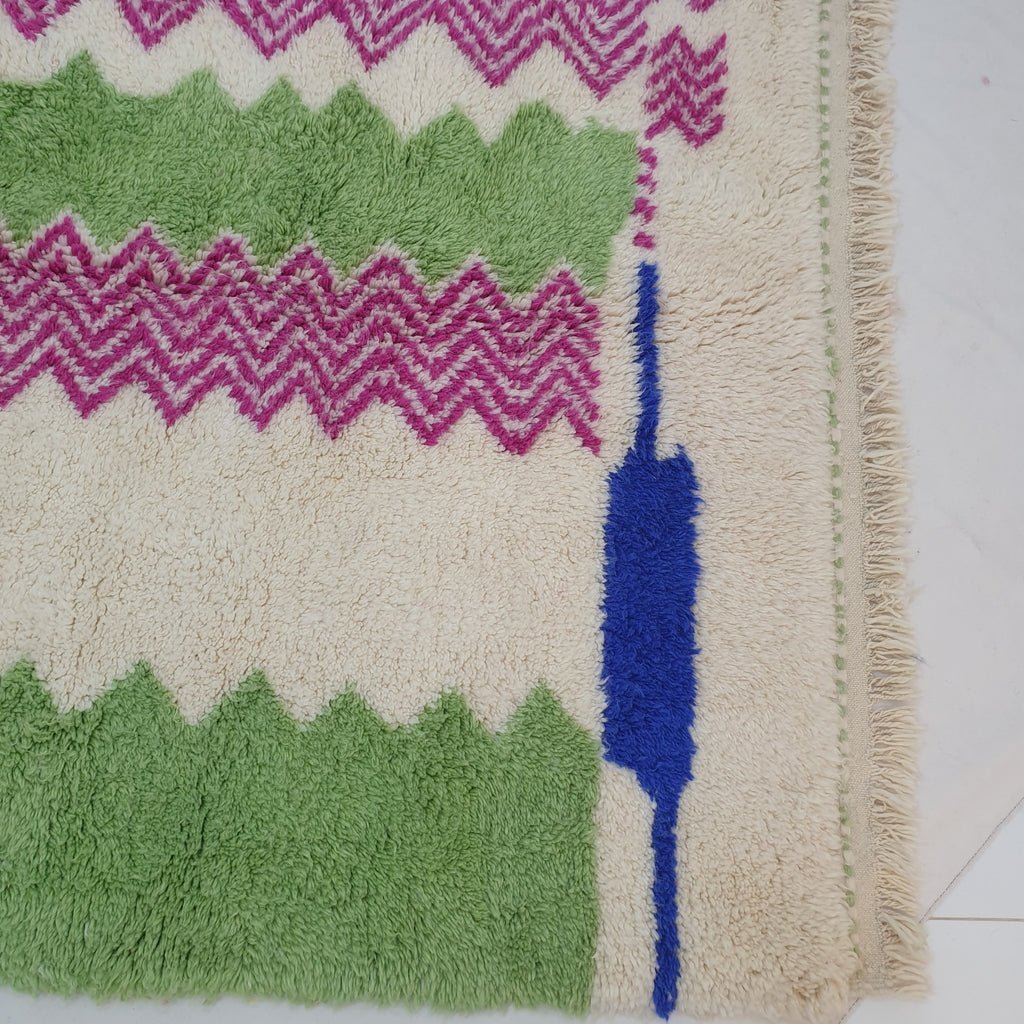 Moroccan Beni Ourain Rug | 8'3x5'2 Ft | 2,52x1,60 m | JANA | 100% wool handmade - OunizZ