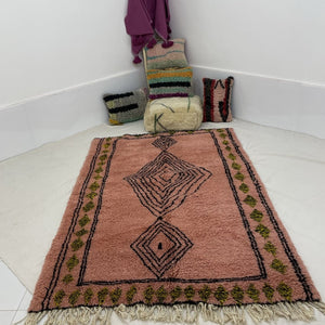 Moroccan Beni Ourain Rug | 8x5'4 Ft | 2,44x1,66 m | BENIWARDA | 100% wool handmade - OunizZ