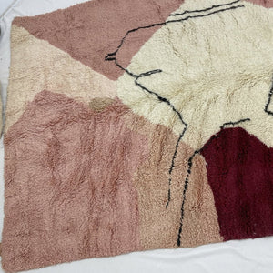 Moroccan Beni rug Ultra Soft & Thick | 10'4x6'1 Ft | 3,2x1,9 m | KISSMI | Moroccan Colorful Beni Mrirt Rug | 100% wool handmade - OunizZ