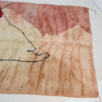 Moroccan Beni rug Ultra Soft & Thick | 10'x6'7 Ft | 3x2 m | KISSMI | Moroccan Colorful Beni Mrirt Rug | 100% wool handmade - OunizZ