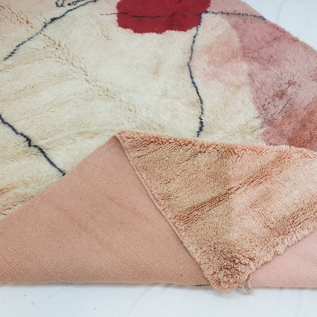 Moroccan Beni rug Ultra Soft & Thick | 10'x6'7 Ft | 3x2 m | KISSMI | Moroccan Colorful Beni Mrirt Rug | 100% wool handmade - OunizZ