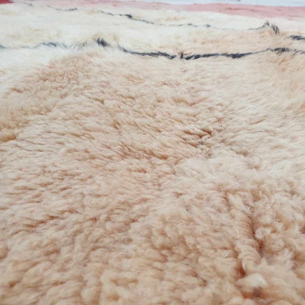 Moroccan Beni rug Ultra Soft & Thick | 10'x6'7 Ft | 3x2 m | KISSMI | Moroccan Colorful Beni Mrirt Rug | 100% wool handmade - OunizZ