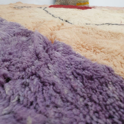Moroccan Beni rug Ultra Soft & Thick | 10'x6'7 Ft | 3x2 m | KISSMI | Moroccan Colorful Beni Mrirt Rug | 100% wool handmade - OunizZ