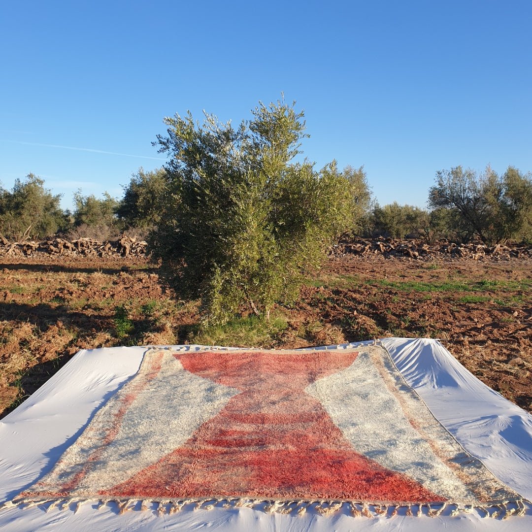 MOROCCAN BOUJAAD RUG | Authentic Handmade Berber Living room Rug | 12'40x10 Ft | 378x305 cm - OunizZ