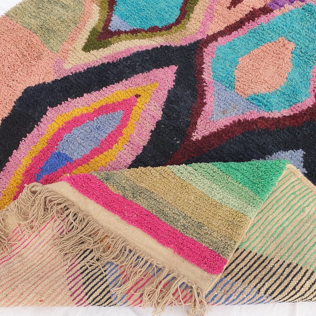 MOROCCAN BOUJAAD RUG | Moroccan Berber Rug | Colorful Moroccan Rug | Authentic Handmade Berber Bedroom Rugs | 9'6x6'6 Ft | 293x200 cm - OunizZ