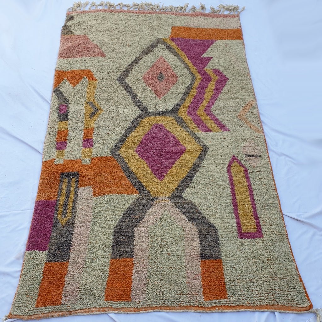 MOROCCAN BOUJAAD RUG | Moroccan Berber Rug | Colorful Rug Moroccan Carpet | Authentic Handmade Berber Bedroom Rug | 10'3x6 Ft | 315x181 cm - OunizZ