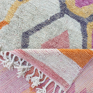 MOROCCAN BOUJAAD RUG | Moroccan Berber Rug | Colorful Rug Moroccan Carpet | Authentic Handmade Berber Bedroom Rug | 10'3x6 Ft | 315x181 cm - OunizZ