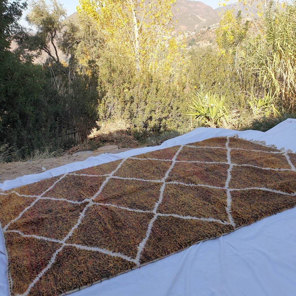 MOROCCAN BOUJAAD RUG | Moroccan Berber Rug | Colorful Rug Moroccan Carpet | Authentic Handmade Berber Bedroom Rug | 10'3x6'8 Ft | 315x206 cm - OunizZ