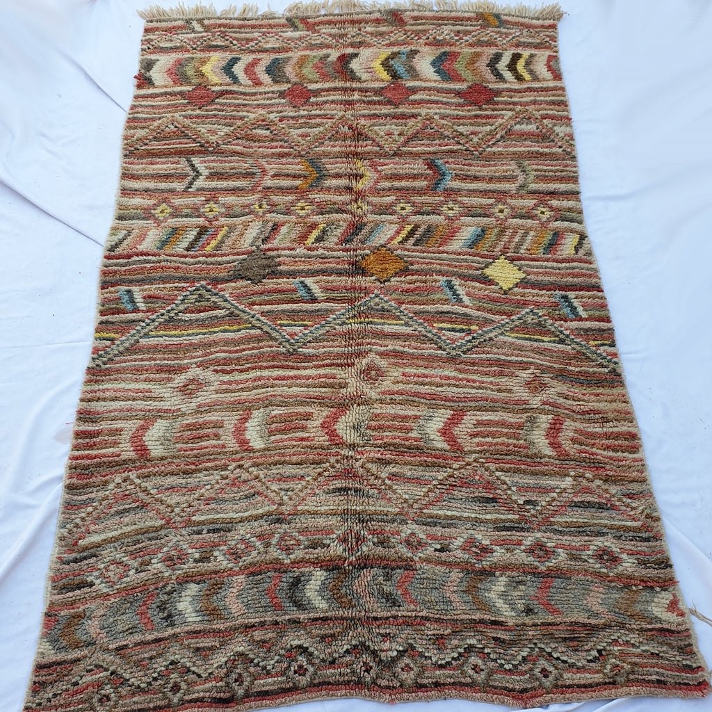 MOROCCAN BOUJAAD RUG | Moroccan Berber Rug | Colorful Rug Moroccan Carpet | Authentic Handmade Berber Bedroom Rug | 10x6 Ft | 306x181 cm - OunizZ