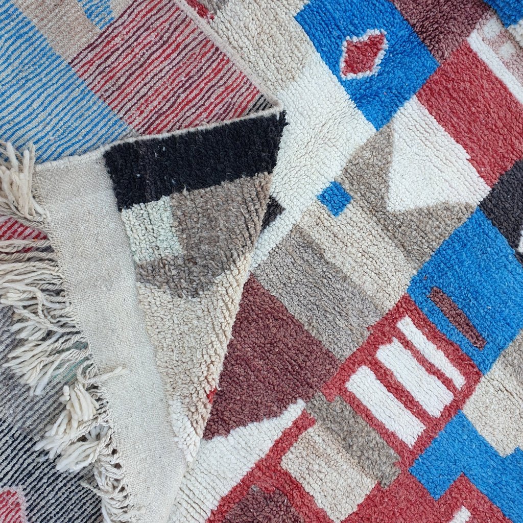 MOROCCAN BOUJAAD RUG | Moroccan Berber Rug | Colorful Rug Moroccan Carpet | Authentic Handmade Berber Bedroom Rug | 10x6'2 Ft | 304x190 cm - OunizZ