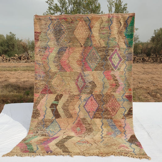 MOROCCAN BOUJAAD RUG | Moroccan Berber Rug | Colorful Rug Moroccan Carpet | Authentic Handmade Berber Bedroom Rug | 10x6'5 Ft | 3x2 m - OunizZ